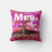 Coussin Mason Jar de Mme Bride, arbre romantique violet ro (Recto)