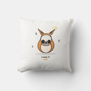 Coussin Masque de crâne de renard Halloween Creep It Real