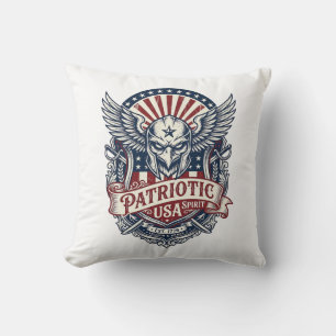 Coussin Masque de gardien patriotique inspiré de la libert