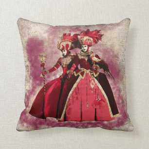 Coussin Masque et costume du carnaval de Venise.