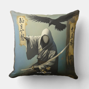 Coussin Masque Imaginaire Samurai Katana