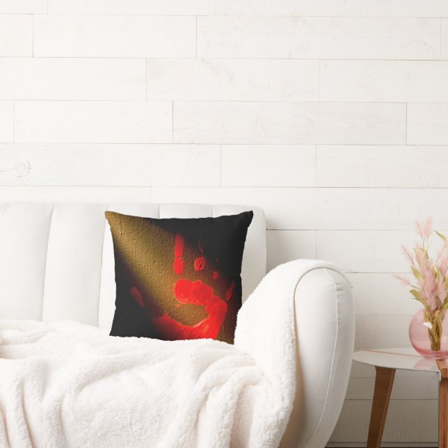 Coussin Masquer l'impression main rouge (Canapé)