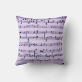 Coussin Masques de musique et de théâtre violets (Verso)