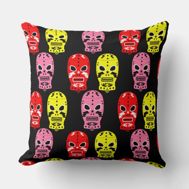 Coussin Masques du concours de lutte (Recto)