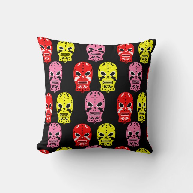 Coussin Masques du concours de lutte (Recto)