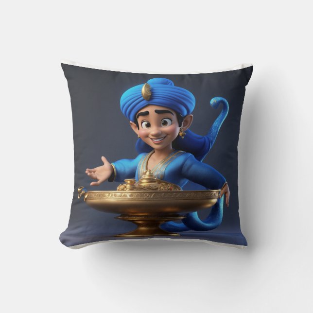 Coussin Master of Magic - 3D Cartoon Genie Design (Recto)