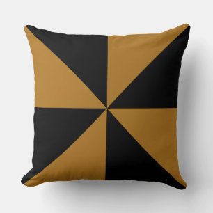Coussin Mat Or Antique Gold et Noir Moulin à Vent