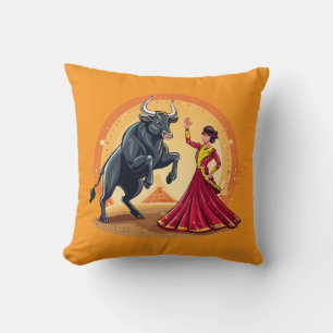 Coussin Matador Torero Espagnole en tenue traditionnelle a