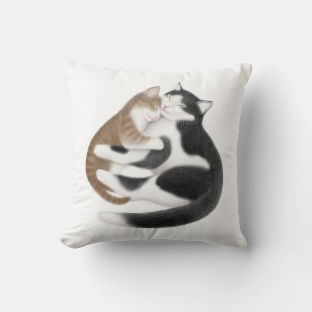 Coussin maternel de chats d'amour (Recto)