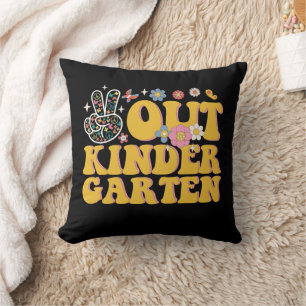 Coussin Maternelle Peace Out Groovy Dernier Jour D'école