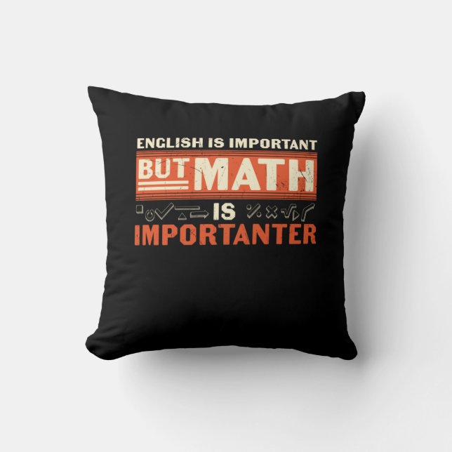 Coussin Math Enseignant Math Math est important (Recto)