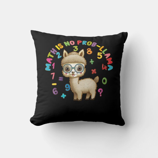 Coussin Math n'est pas Prob-Llama Math Llama Enseignant Re (Recto)