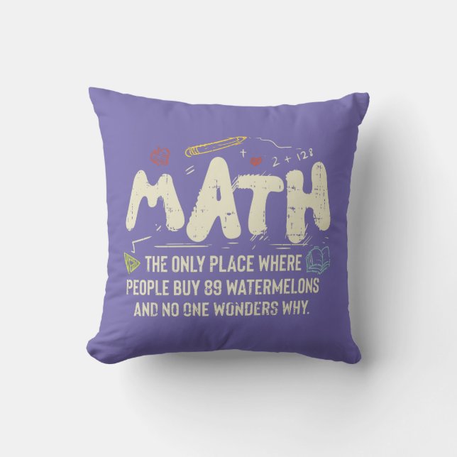 Coussin Mathématiques Mathématiques Mathématiques Math Ens (Recto)