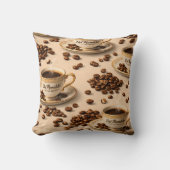 Coussin Matin, café torride drôle et identifiable (Recto)