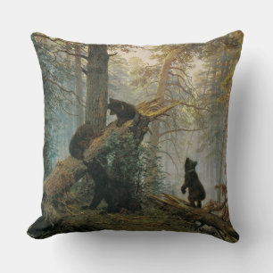 Coussin Matin dans une forêt de pins