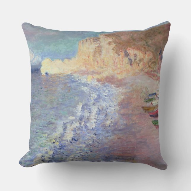 Coussin Matin de Claude Monet | chez Etretat (Recto)