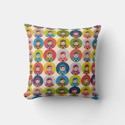Coussin matryoshka rétro (Recto)