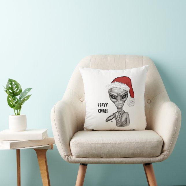 Coussin Mauvais Alien, Lourds Noël ! (Chaise)