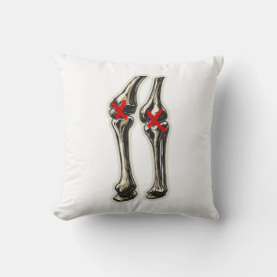 Coussin Mauvais genoux – Illustration drôle de genou de sq