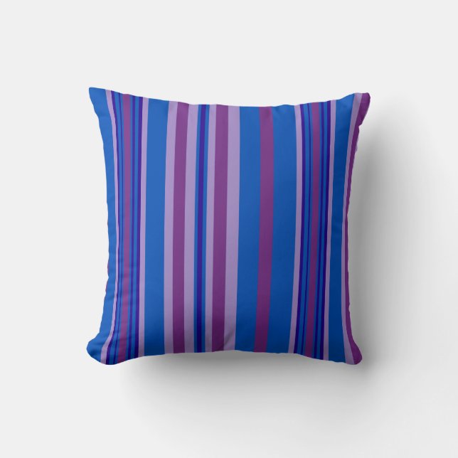 Coussin Mauve, Violet, Marine, Bleu Frappe De Transat (Recto)