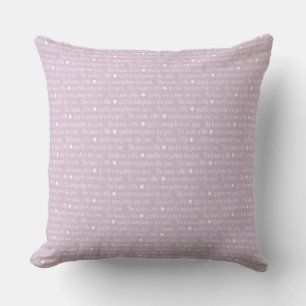 COUSSIN MAUVE & WHITE ELLE FEUILLE UN PEU ÉPARGNÉE EN DISA