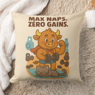 Coussin Max Naps Gains Zéro - Bullio Funny Jeu d'oreiller