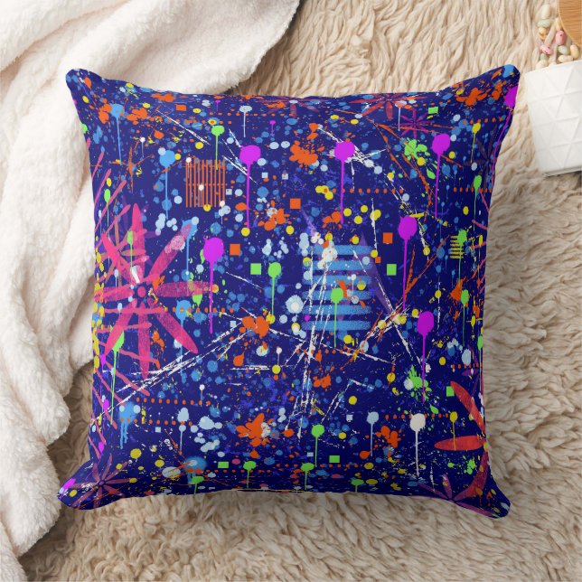 Coussin Maximalisme Abstrait : Grande Roue la Nuit (Couverture)
