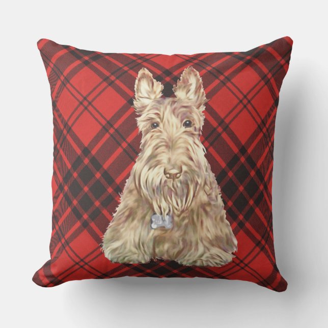 Coussin Maxwell Tartan Scottie (Recto)