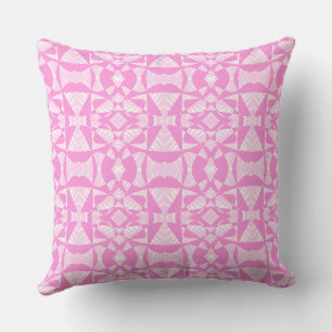 Coussin Maz Abstrait Zebra Mosaic - Rose Blanc