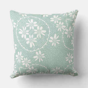 Coussin Maz bulles florales Polka Dot Canard Oeuf Bleu