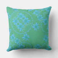 Maz bulles florales Polka point vert bleu mi