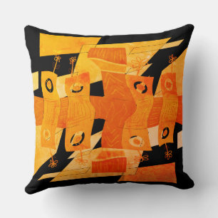 Coussin Maz Noughts & Wavy Carrés Check Abstrait 1 1974