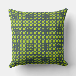 Coussin Mazipoodles 3D Carré Grid Dark Green Lime