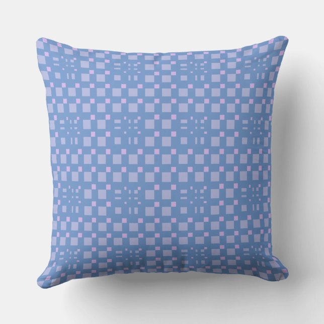 Coussin Mazipoodles Carré 3D grille Dusty Blue Lilac (Verso)