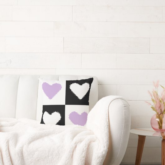 Coussin Mazipoodles Coeurs Abstraction Lilac (Canapé)