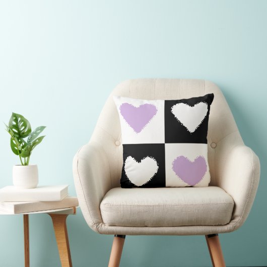 Coussin Mazipoodles Coeurs Abstraction Lilac (Chaise)