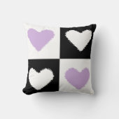 Coussin Mazipoodles Coeurs Abstraction Lilac (Recto)