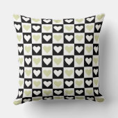 Coussin Mazipoodles Coeurs Résumé Olive Green Mini (Verso)