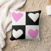 Coussin Mazipoodles Coeurs Résumé Rose (Couverture)