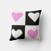 Coussin Mazipoodles Coeurs Résumé Rose (Verso)