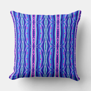 Coussin MAZIPOODLES Étoile à quatre branches Bleu rose