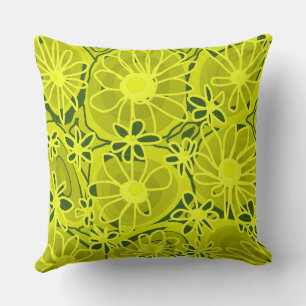 Coussin Mazipoodles Love Flowers - Lime Green