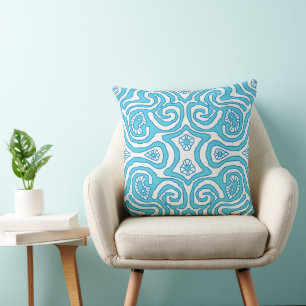 Coussin Mazipoodles Maze fou - Bleu Blanc