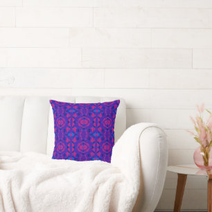 Coussin Mazipoodles Neuro Art rose bleu violet