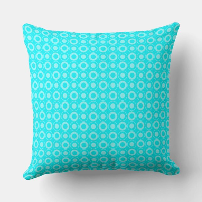 Coussin Mazipoodles Polka Dot Donuts - Turquoise (Verso)