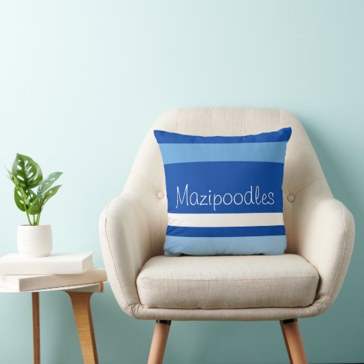 Coussin MAZIPOODLES Rayures Spaghetti 105 Nom (Chaise)