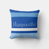 Coussin MAZIPOODLES Rayures Spaghetti 105 Nom (Recto)