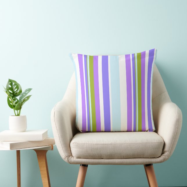 Coussin MAZIPOODLES Rayures Spaghetti 14 (Chaise)
