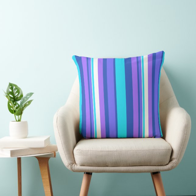 Coussin MAZIPOODLES Rayures Spaghetti 27 (Chaise)