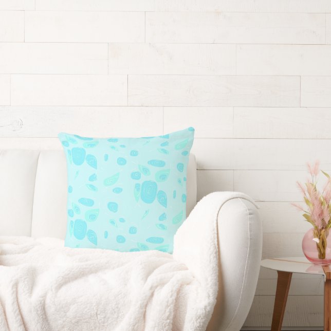 Coussin Mazipoodles Roses de poisson Turquoise vert (Canapé)